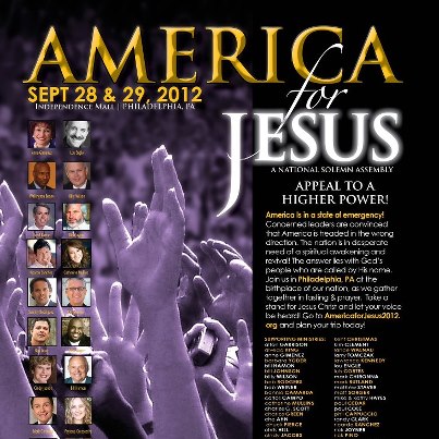 america for jesus philadelphia: America for Jesus 2012 will