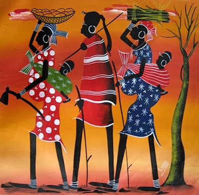 African  on African Art Paintings