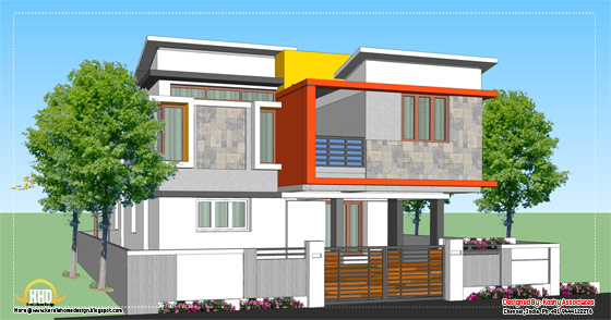 Modern house design - 1809 Sq. Ft. (168 Sq. M.) (201 Square Yards) - March 2012