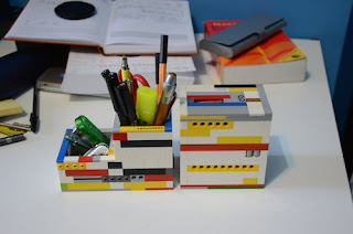 Portapenne costruito con i mattoncini Lego