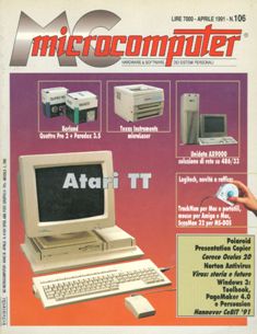 MC MicroComputer 106 - Aprile 1991 | ISSN 1123-2714 | CBR 72 dpi | Mensile | Computer | Hardware | Software | Programmazione | Informatica
Numero volumi : 218
MC MicroComputer, per brevità MC, è stata una delle riviste storiche di informatica in Italia.
Come poche altre riviste dell'epoca, MC MicroComputer dedicava spazio agli argomenti più svariati: oltre alle recensioni approfondite di hardware e software e ai programmi scritti dai lettori o dai redattori, copriva infatti argomenti tecnici quali i linguaggi di programmazione, le architetture dei calcolatori, i cosiddetti giochi intelligenti o Intelligiochi, in cui si proponevano algoritmi e programmi per un approccio ludico alla matematica, alla crittografia, alla linguistica ed alla logica. Ampio spazio della Rivista era dedicato anche alle rubriche Informatica e Diritto, Cittadini & Computer, Grafica, Desktop Publishing, Computer e Video, Digital Imaging e a tante altre.
Tra gli aspetti più originali di questa rivista va ricordata la pubblicazione regolare di brevi racconti, spesso di fantascienza, in una rubrica curata da Elvezio Petrozzi prima e da Marco Calvo poi (un'idea questa poi ripresa da altre riviste tra cui Macworld Italia e Computer Idea).
Un'altra rubrica molto seguita è stata quella della programmazione in C su Amiga curata da Dario de Judicibus.