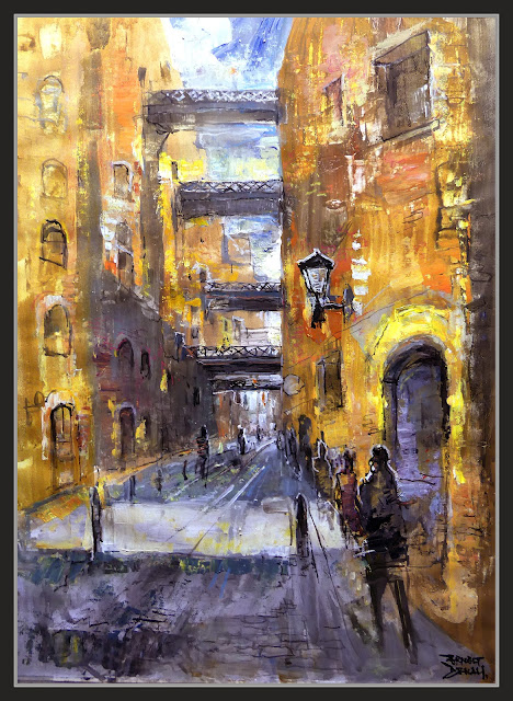 SHAD THAMES-LONDON-LONDRES-ART-PINTURA-CALLE-PUENTES-PASARELAS-HISTORIA-ARQUITECTURA-PINTOR-ERNEST DESCALS