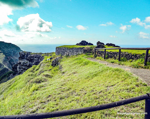 Vila cerimonial de Orongo na Ilha de Páscoa