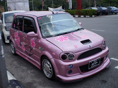 Pink color Perodua Kelisa