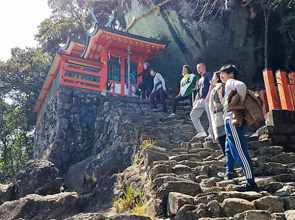 Shrine at the top.