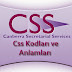 CSS Kodları ve Anlamları