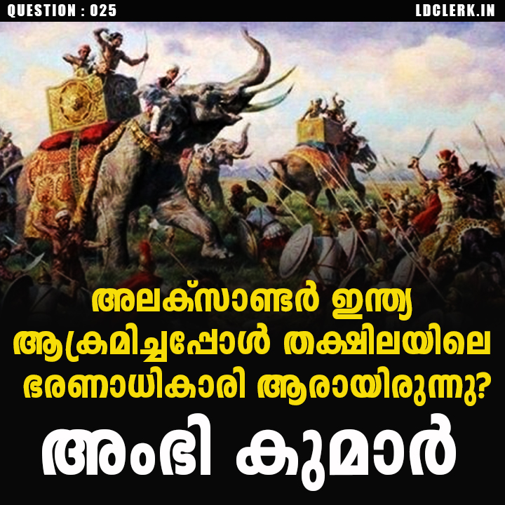 Who was the ruler of Taxila when Alexander invaded India? Ambhi Kumar