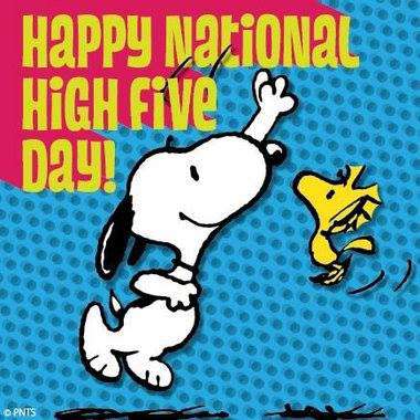 National High Five Day Wishes for Whatsapp