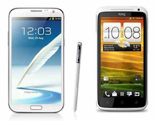 سامسونج جالكسي نوت 2 و اتش تي سي ون اكس Samsung Galaxy Note2 VS HTC One X