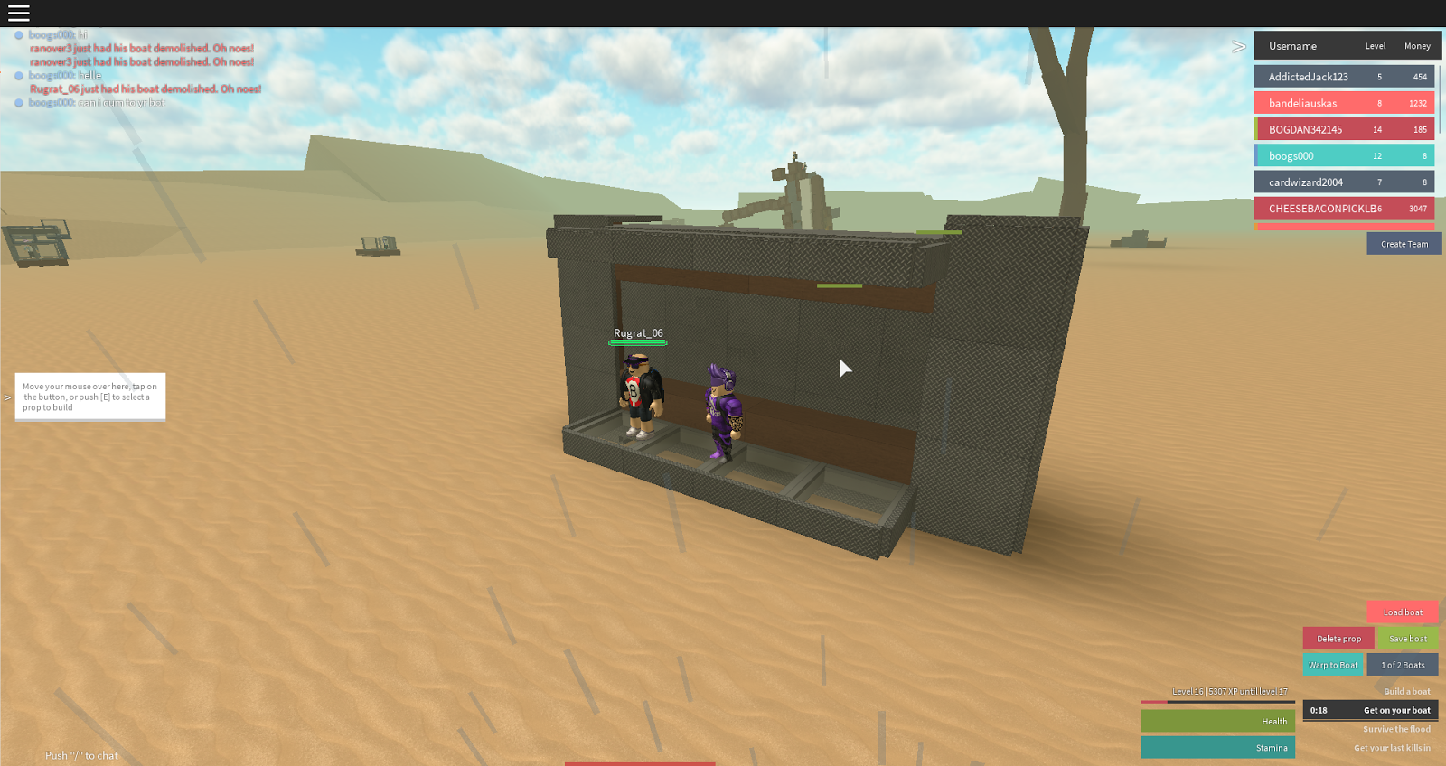 For Gamers Like Me Whatever Floats Your Boat A Free Survival Game On Roblox - roblox build a boat to survive a flood