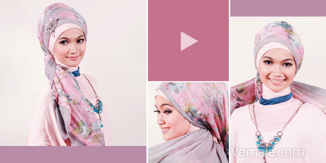 Tutorial Pashmina Kombinasi Untuk Acara Resmi  Tutorial Hijab