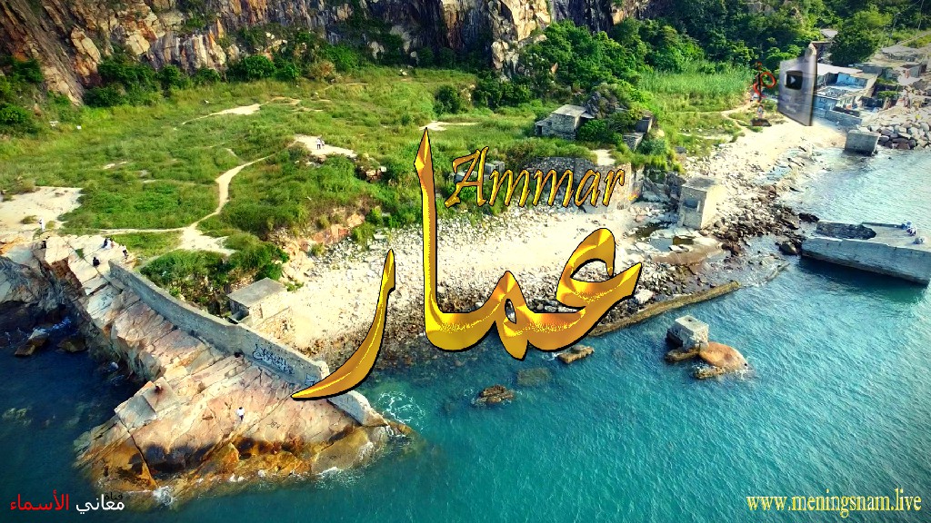 معنى اسم عمار, وصفات, حامل, هذا الاسم, Ammar,