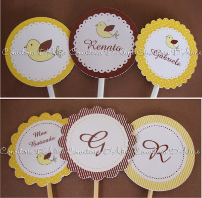 toppers decoração batizado