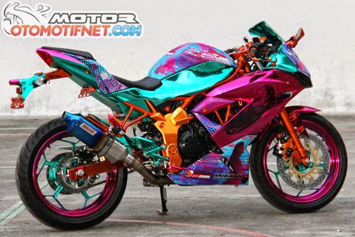 Motor Drag Ninja  Modifikasi  Ninja  RR  Mono Full  Kroom 