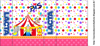 El Circo Especial Niñas: Invitaciones y Etiquetas para Candy Bar para Imprimir Gratis. 