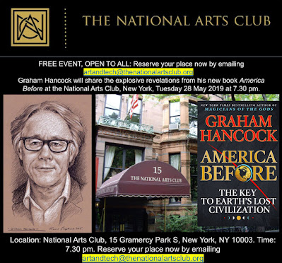 The National Arts Club. Graham Hancock. America Before. Portrait by Travis Simpkins