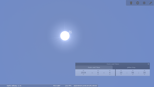 Venus behind the Sun during superior conjunction