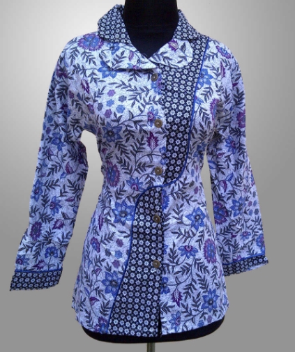 10 Model  Baju  Batik Kantor Wanita  Berjilbab  2019