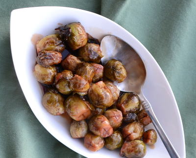 Wine-Glazed Brussels Sprouts ♥ AVeggieVenture.com. This one wins no beauty contests but in the taste department? Special!