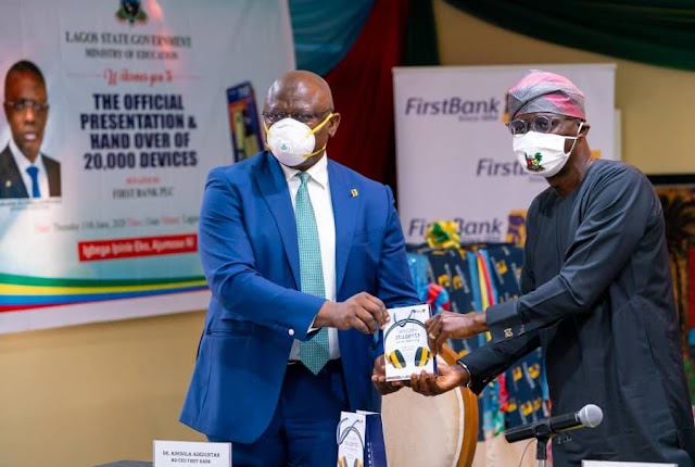 FIRSTBANK PRESENTS DEVICES TO LAGOS STATE TOWARDS DRIVING 1MILLION STUDENTS TO E-LEARNING