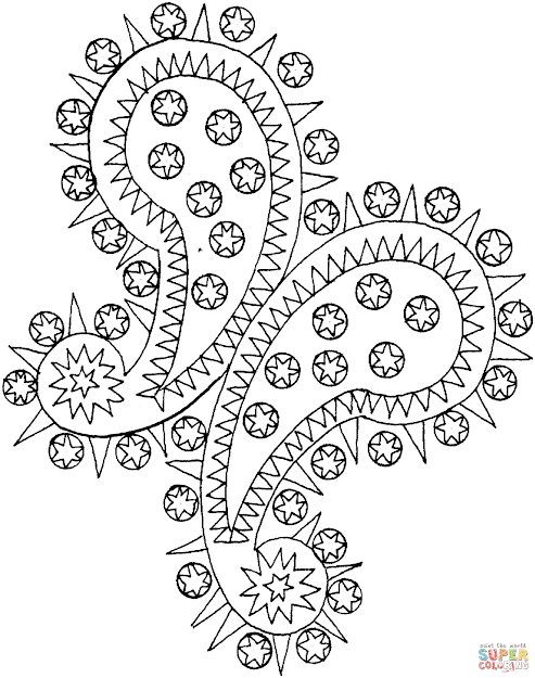 Click The Paisley Coloring Pages To View Printable Version Or Color It  Online Patible With Ipad And Android Tablets