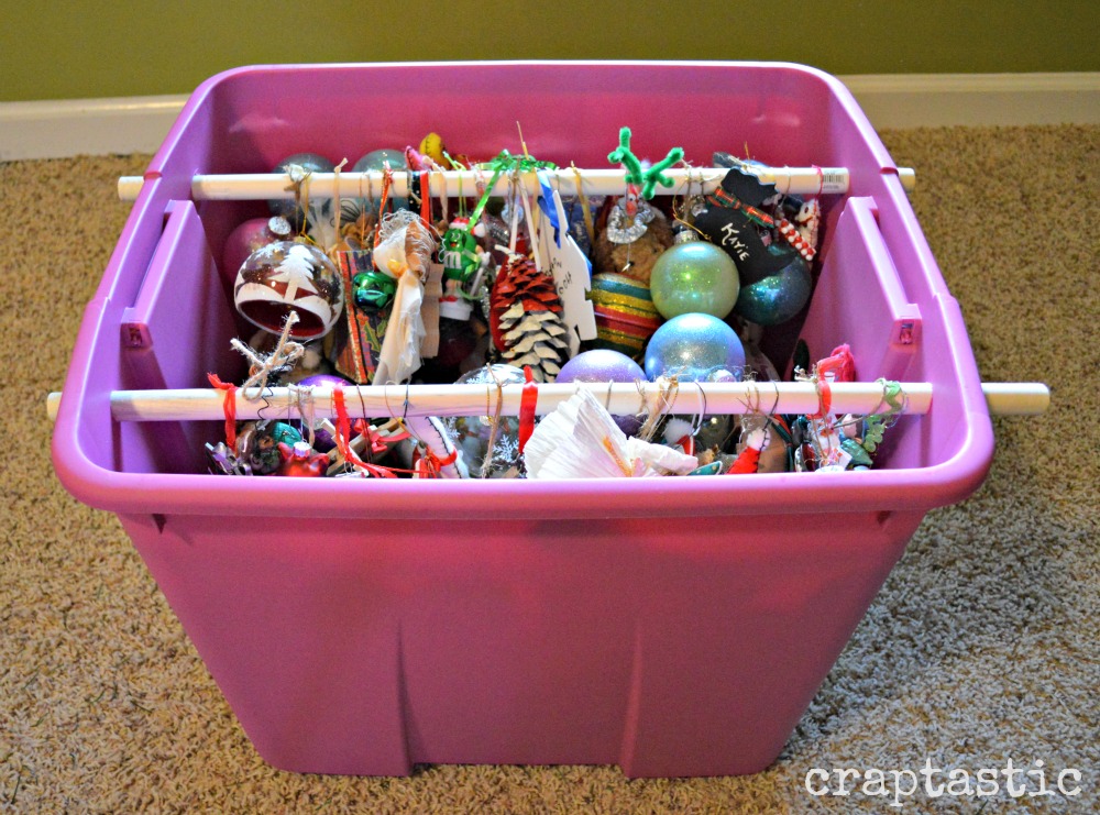 CRAPTASTIC Cheap and Easy DIY  Christmas  Ornament  Storage  