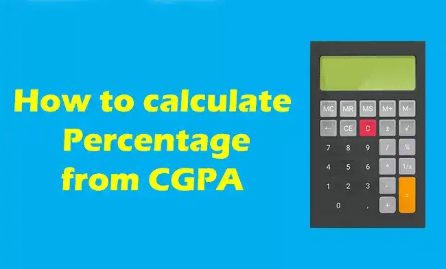 How to calculate percentage from cgpa