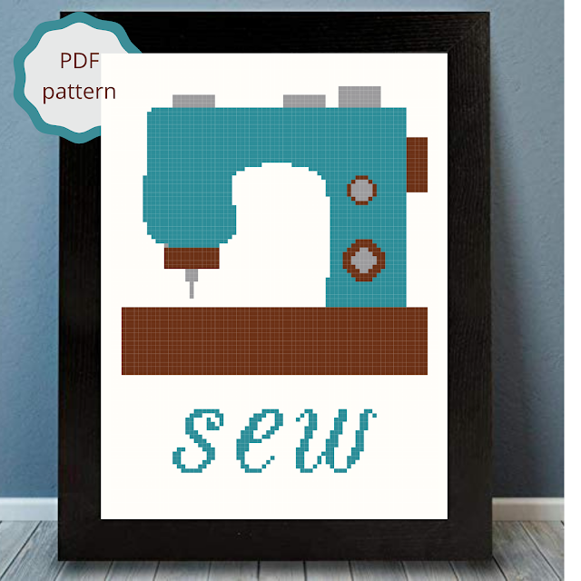 Cross Stitch Sewing Room Sign