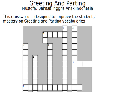 Puzzle Bahasa Inggris Anak tentang Greeting and Parting 