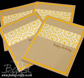 Birthday Cards made with Scraps of Patterned Paper by Stampin' Up! Demonstrator Bekka Prideaux - check her blog for lots of cute ideas
