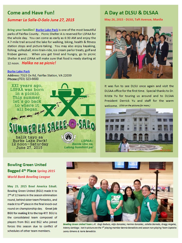 Archer's Nook March - May 2015