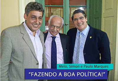 Sebastião Melo, Pedro Simon e Paulo Marques - PMDB