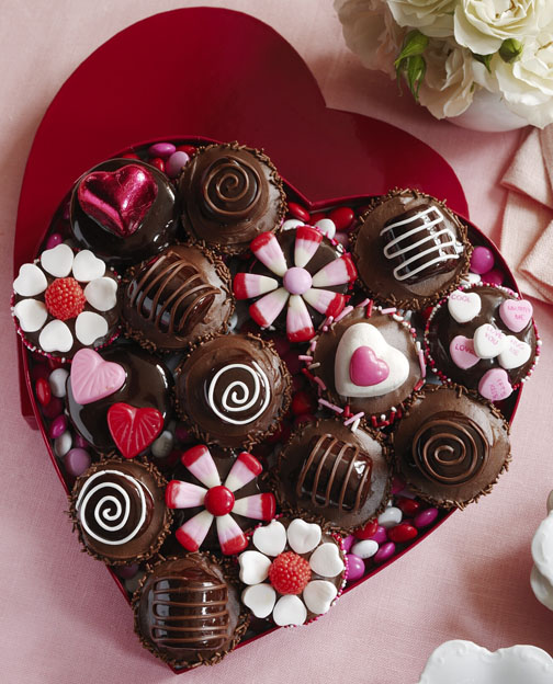 Valentine's Day Cupcake Craft. Top basic chocolate cupcakes with creamy,