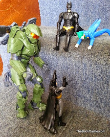 Halo MasterChief and Batman Bandai SpruKit size difference level