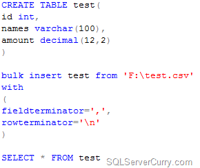 bulk insert csv