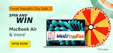 Republic Day Sale Amazon Spin And Win MacBook Air 4350 Winners