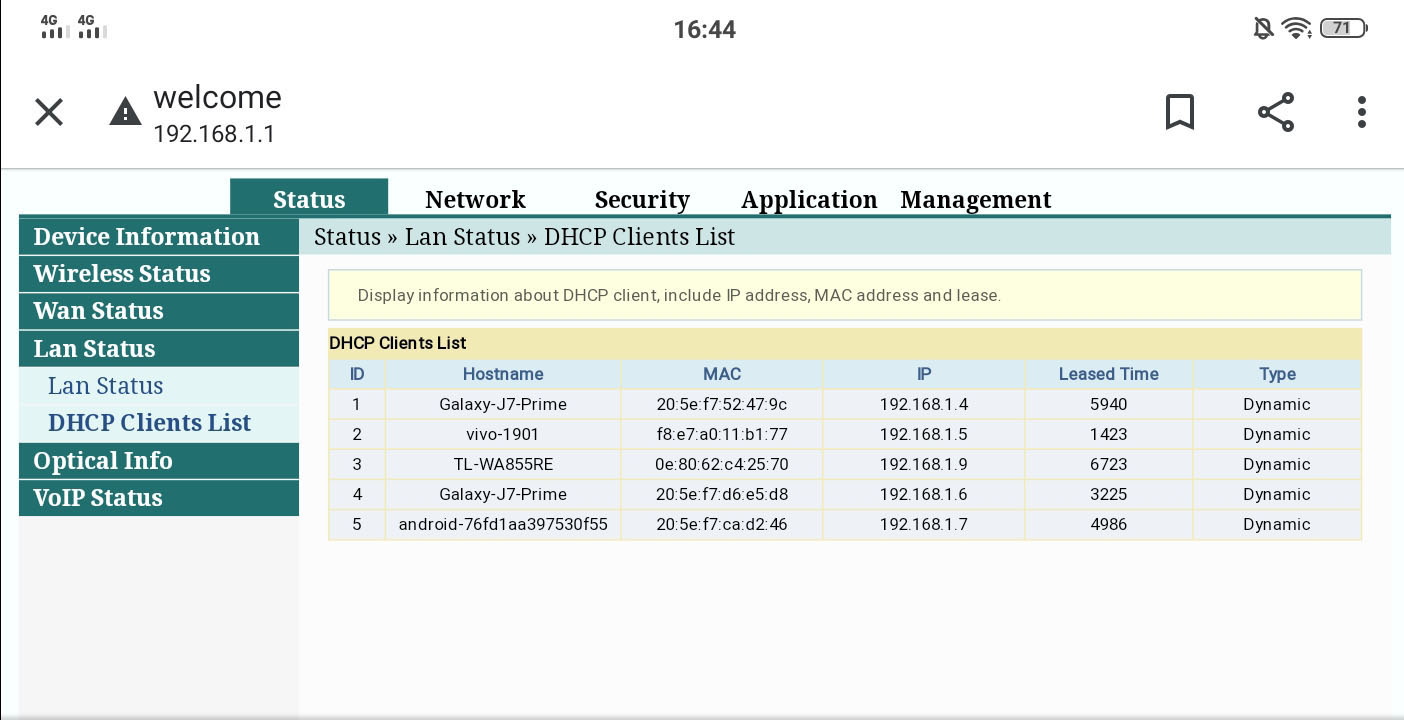 Menu Modem Wifi Indohome