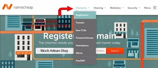 cara membeli nama domain di Namecheap.com