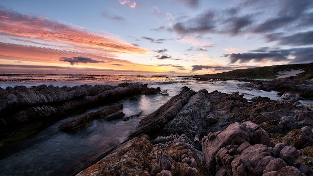 Sunset, Stone, Horizon, Rocks, Sea