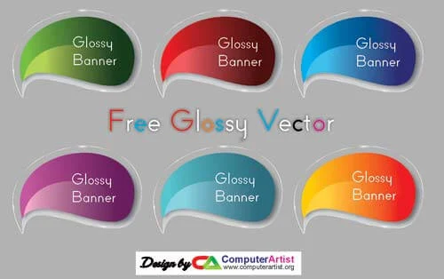 Glossy Banners Vector
