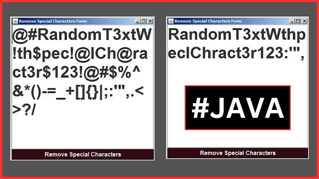 How To Remove Special Characters From Text In Java