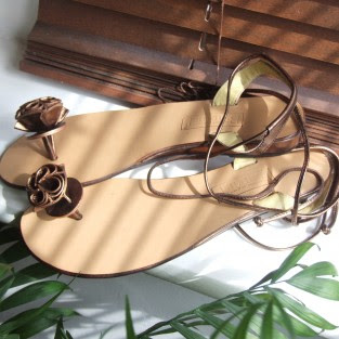 rose sandal. handmade sandals, handmade leather sandals,handmade sandals