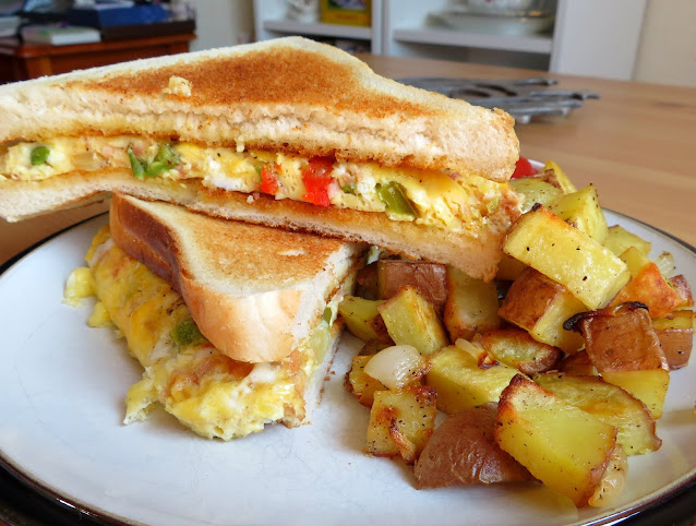 Baked Western Sandwich with Oven Hash Browns