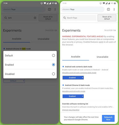 Cara Mengaktifkan Dark Mode (Mode Gelap) Di Aplikasi Chrome Android