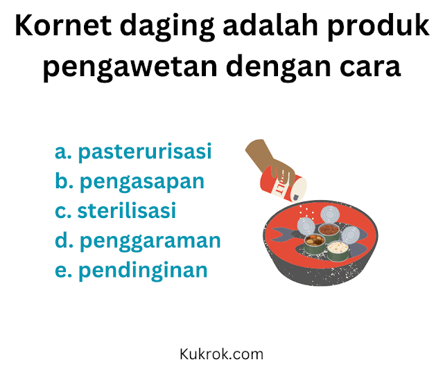 Kornet daging adalah produk pengawetan dengan cara