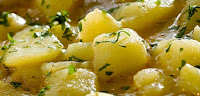 Patatas guisadas con almendras. Receta