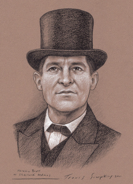 Jeremy Brett as Sherlock Holmes. by Travis Simpkins