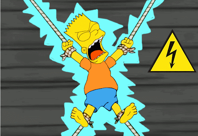 bart simpson is tortured with electric shocks
