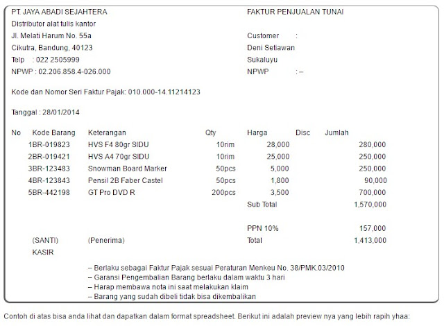 7 Contoh Faktur Penjualan dan Cara Membuatnya