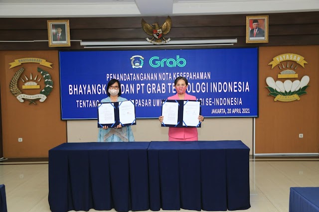 Peringati Hari Kartini, Bhayangkari dan PT Grab Menandatangani MoU Digitalisasi UMKM se-Indonesia